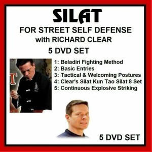 SILAT FOR STREET SELF DEFENSE 5 DVD SET pencak kun tao  richard clear 