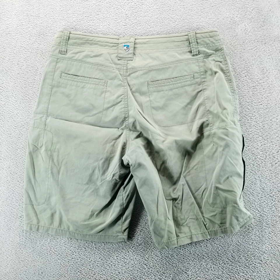 Pantalones Cortos Kuhl Mujer 8 Agujas Verdes 10" Entrepierna Senderismo Aire Libre Elastizados Foto 2 de 4