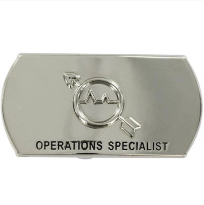 GENUINE U.S. NAVY ENLISTED SPECIALTY BELT BUCKLE: OPERATIONS SPECIALIST: OS