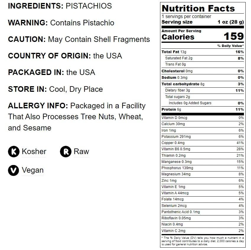 Mitades de pistacho California - sin cáscara, sin sal, vegano Foto 2 de 4