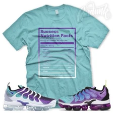 "SUCCESS FACTS" T Shirt for N Air Max Hyper Violet Purple Grape Aqua Vapor