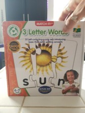 The Learning Journey Match It  3 Letter Words 20 Self Correcting Reading