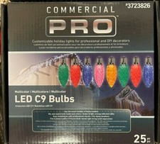 GEMMY Commercial Pro 25 Ct C9 Multicolor LED Christmas String Light Bulbs E17