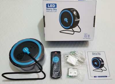 LED Starry Sky Projector with Remote Control, Bluetooth Mode Black New