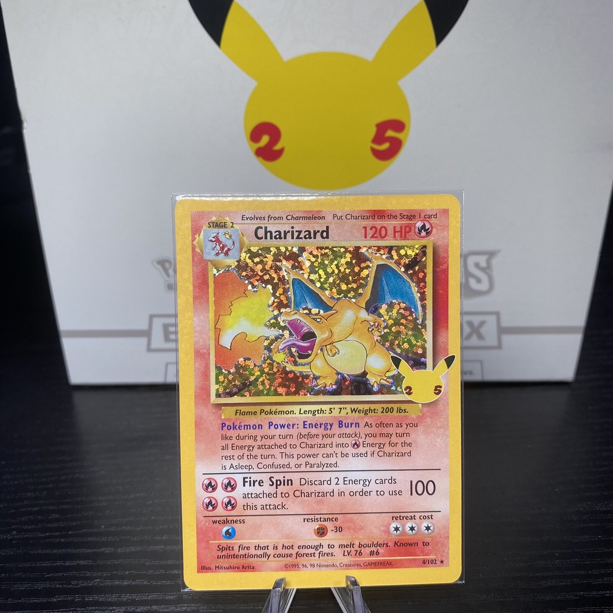 リザードン Charizard 4/102 ホロ 英語版 旧裏デザイン 再録