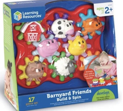 Learning Resources Barnyard Friends Build & Spin Gears Board