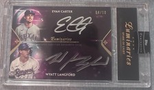 Wyatt Langford Evan Carter RC 2024 Topps Luminaries Spark Of Light Dual Auto /10