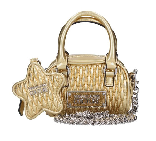 Versace Jeans Couture Women's Mini Hand Bag – Metallic Gold – Rarely Used