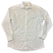 Eton Dress Shirt Mens 43 17 White Contemporary Long Sleeve Button Up Collar