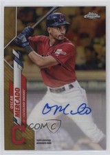 2020 Topps Chrome Update Target Gold Refractor 10/50 Oscar Mercado Auto x5u
