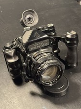Pentax 67 Late Complete Kit Wood Grip 105 Lens Great Condition