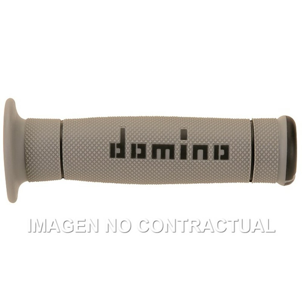 Domino Gray-Black Closed Grips D 22 Mm L 125 Mm For Motorcycle Parts