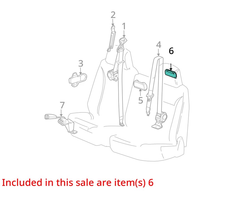 GMC CHEVROLET CANYON COLORADO 2007-2012 CUBIERTA R/ASIENTO CTR SHLDR BEL 15812662 NUEVO Foto 2 de 3