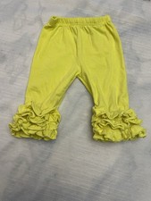 Boutique style yellow, extra small ruffled girls pants