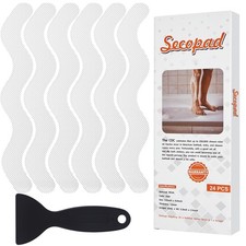 Patented anti Slip Shower Stickers, 24PCS Adhesive Decals Safety Strips with Scr