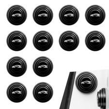 Car Door Shock Absorber, Anti-Collision Silicone Doors Shock 12 PCS Black
