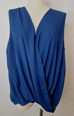 YOINS Women's Size XXL Blue Sleeveless Blouse NWT