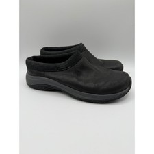 Merrell Encore Nova 5 Women's Clogs Black Leather Slip On Mules Shoes Size 7.5
