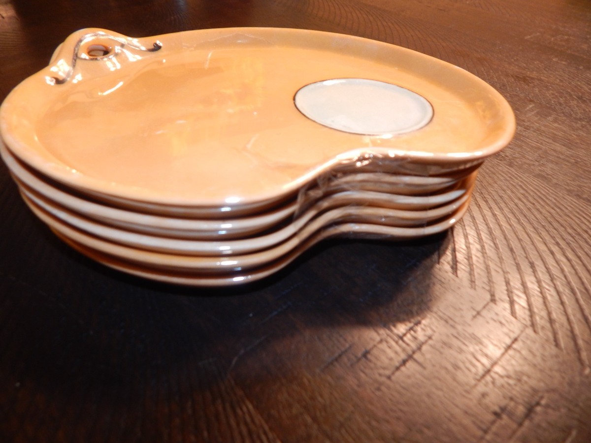 Vintage Phoenix China LUSTERWARE Five Snack Plates Czechoslovakia