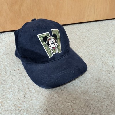 VTG Disney Hat Mens OSFA Blue Animal Kingdom Mickey Strap Back Adjustable