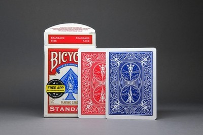 Bicycle Rider Double Back Spielkarten - Rot / Blau Magic Magie