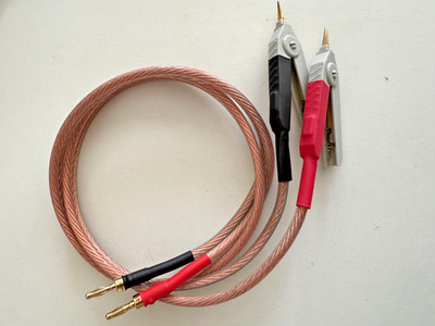 Kelvin Clip LCR Messgerät Gold Bananen , 6mm 99,99% OFC Kupfer Kabel