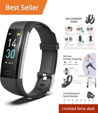 Fitness Tracker for Men and Women, Slim Smart Bracelet with Heart Rate, Sleep...