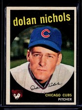 1959 Topps #362b Dolan Nichols Optioned to Fort Worth in March 1959 ROOKIE CARD. rookie card picture