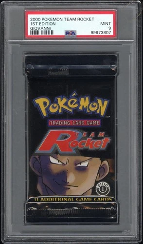 PSA MINT 9  1st Edition Team Rocket SEALED Booster (Giovanni Art)