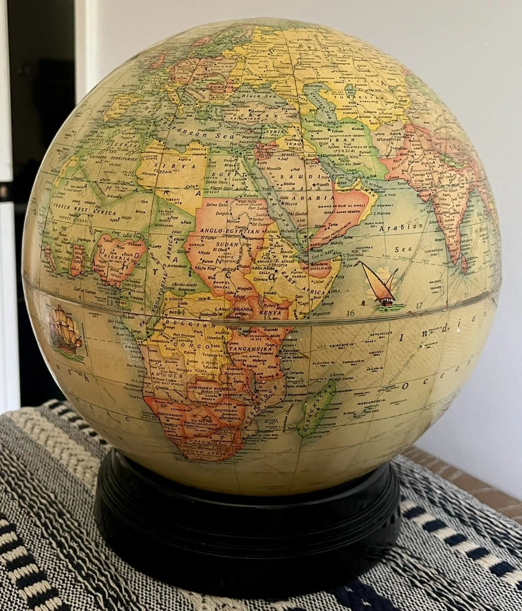 Rand McNally & Co. Antique World Globes & Celestial Globes for