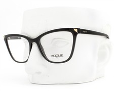 Vogue Eyeglasses Glasses VO5206 W44 Polished Black Pale Gold Logo 53mm with Case