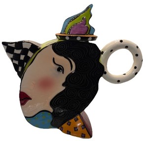 McGavney Camarot Whimsical 11” Tall Teapot New HTF