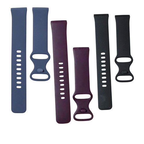 Fitbit Inspire Band Lot 3 Pack Silicone Replacement Straps Blue Purple Black