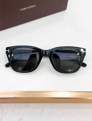 Tom Ford Snowdon TF0237 Unisex Sunglasses Black Frame Gray Lens 52