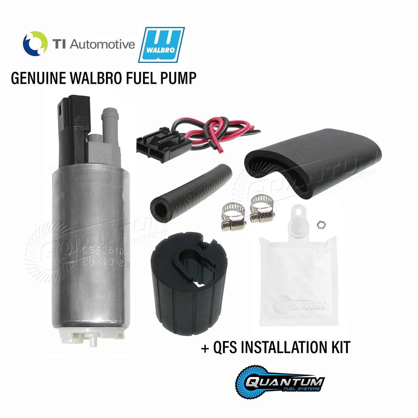 Fits 1991-2004 Acura NSX GSS341 255LPH Genuine Walbro/TI Fuel Pump +QFS Kit