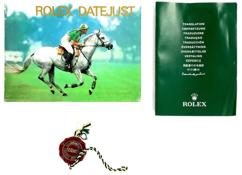 Authentic 1996 Rolex Oyster Perpetual Datejust Booklet Manual 593.52, Hang Tag
