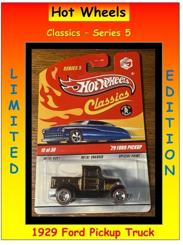 Hot Wheels Classics Series 5 1929 ‘29 Ford Pickup Truck Gold Redline Wheels NIP