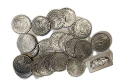 Morgan Silver Dollars Estate Sale Lot Of 23 HEAVILY CLEANED