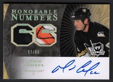 2007-08 The Cup Honorable Numbers Autograph Dual Patch Auto Mario Lemieux 57/66