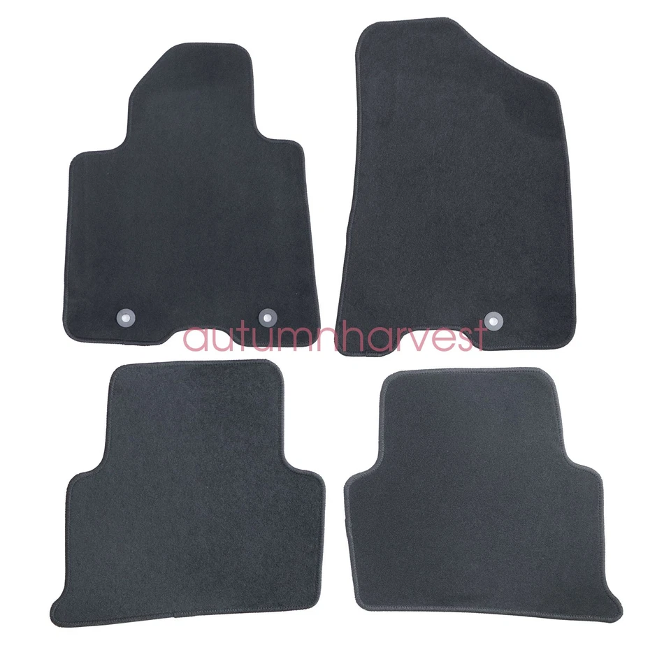 New For 2016-2022 Kia Sportage Front & Rear Velour Floor Mats Carpet Black 4PCS - Image 4 of 4