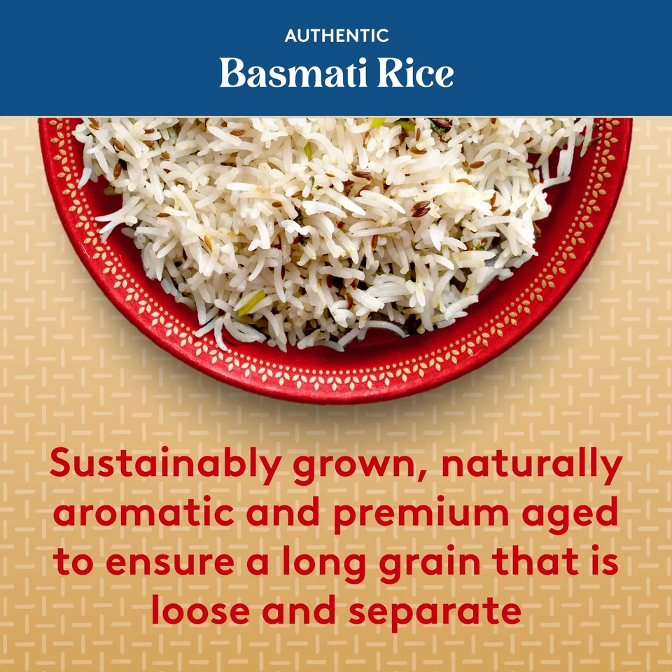 Auténtico arroz basmati blanco indio envejecido naturalmente, grano largo, sin gluten - 2 Foto 3 de 4