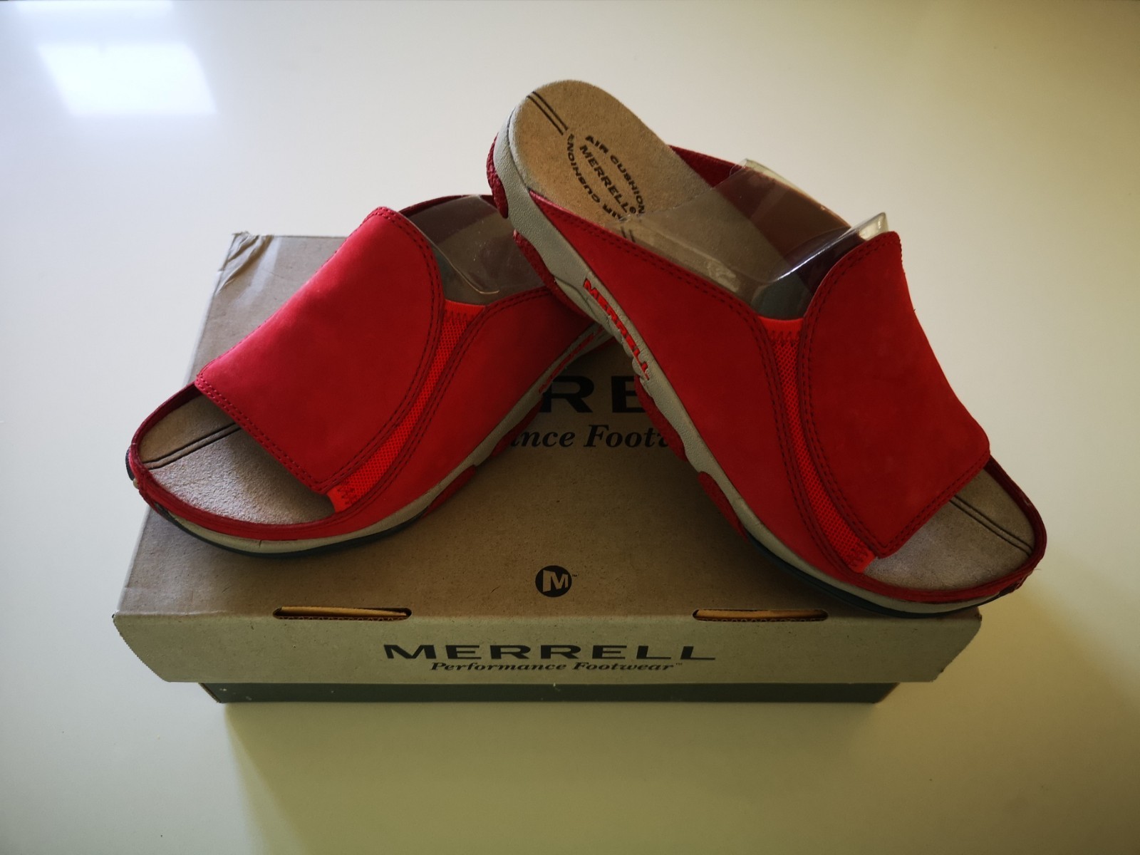 Merrell Sandalo Donna Traviso 11 Striscione Rosso. Taglia 7 UK 9 US 40 EURO