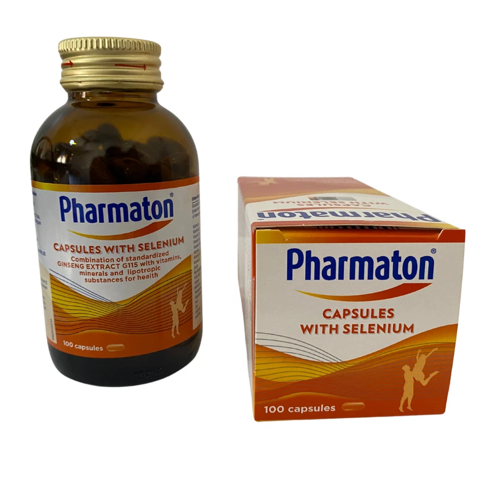 Suplemento energético de selênio 3X Pharmaton Ginseng G115 100 cápsulas [300'c] novo - Imagem 3 de 4