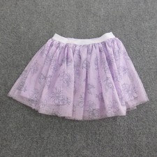 Disney Princess Skirt Girls Size 7 Purple Tutu Floral Tulle Sparkle Dots