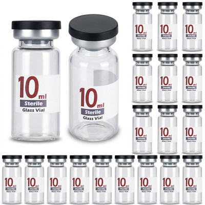 20 Pack 10Ml Sterile Vials for Injections, Self-Healing Port, Empty Vials