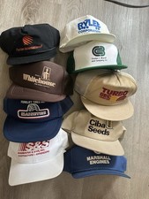Lot of 9 Vintage Snapback Trucker Farm Seed Hats All In Great Shape