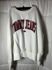 Tommy Jeans Hoodie Crew Neck White