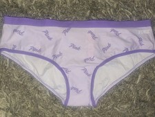 NeW Vs pink Super Soft hipster Panty Size medium Lavender Logo
