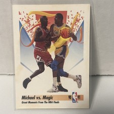 Michael Jordan vs. Magic Johnson Great Moments From Finals – SkyBox 1990-91 #333