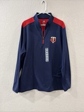 Men's Minnesota Twins Fanatics Navy/Red Iconic Clutch Quarter-Zip Pullover XL